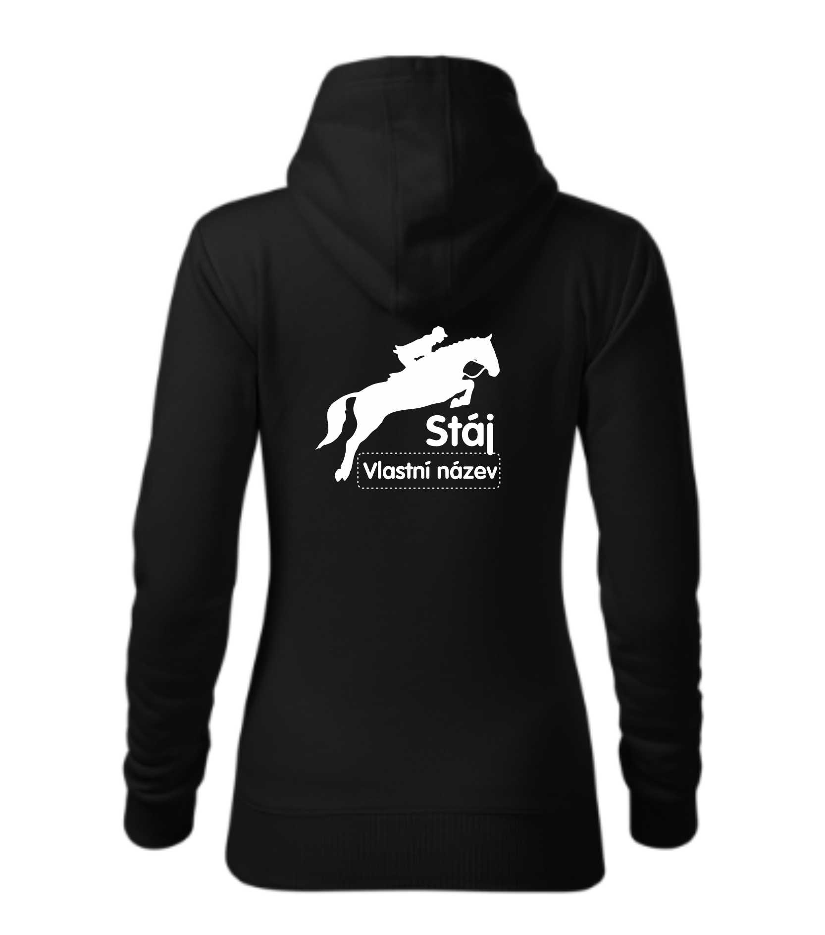 mikina s motivem vlastní stáje