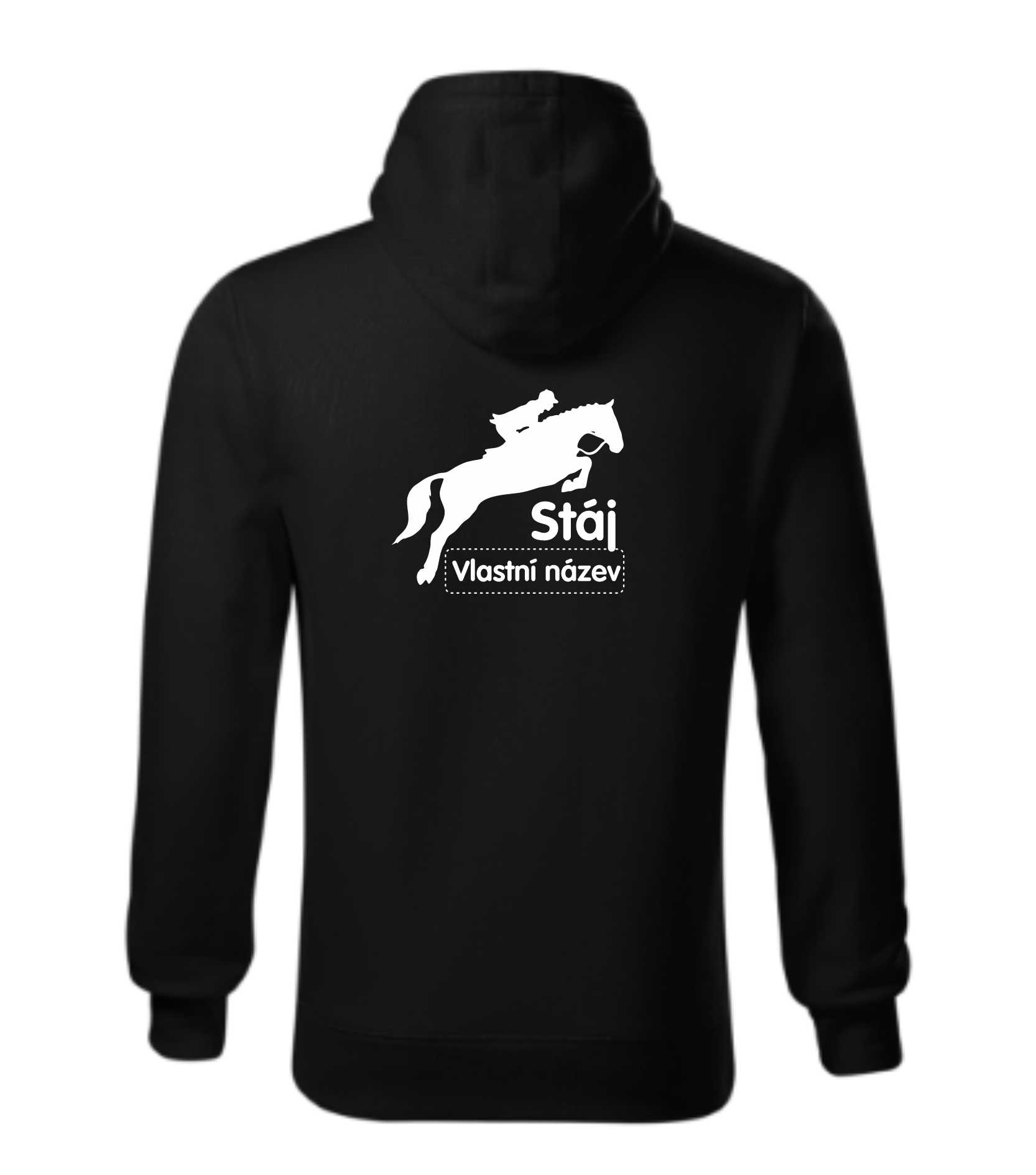 mikina s motivem vlastní stáje