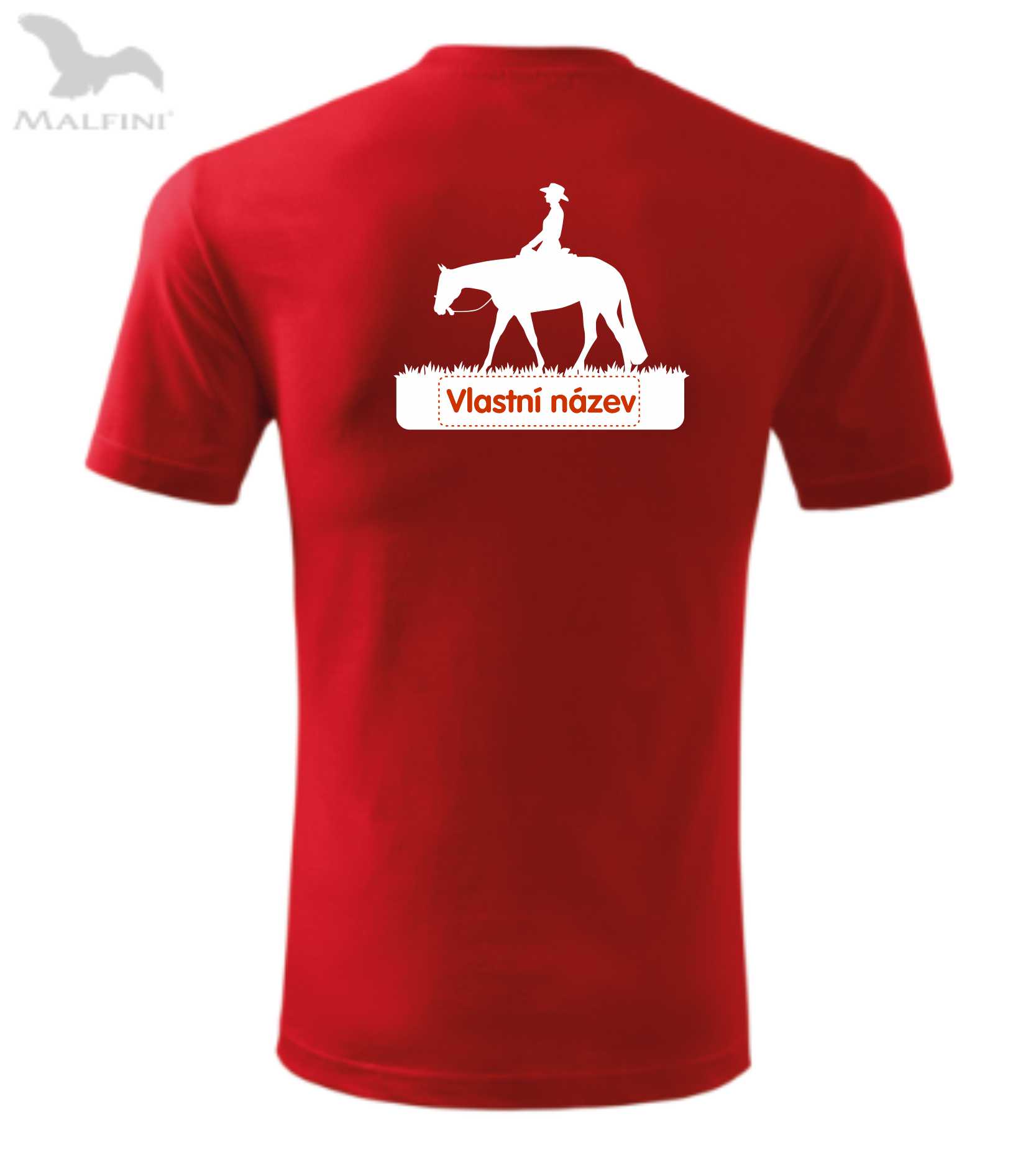 Triko s motivem vlastní stáje - westernová verze