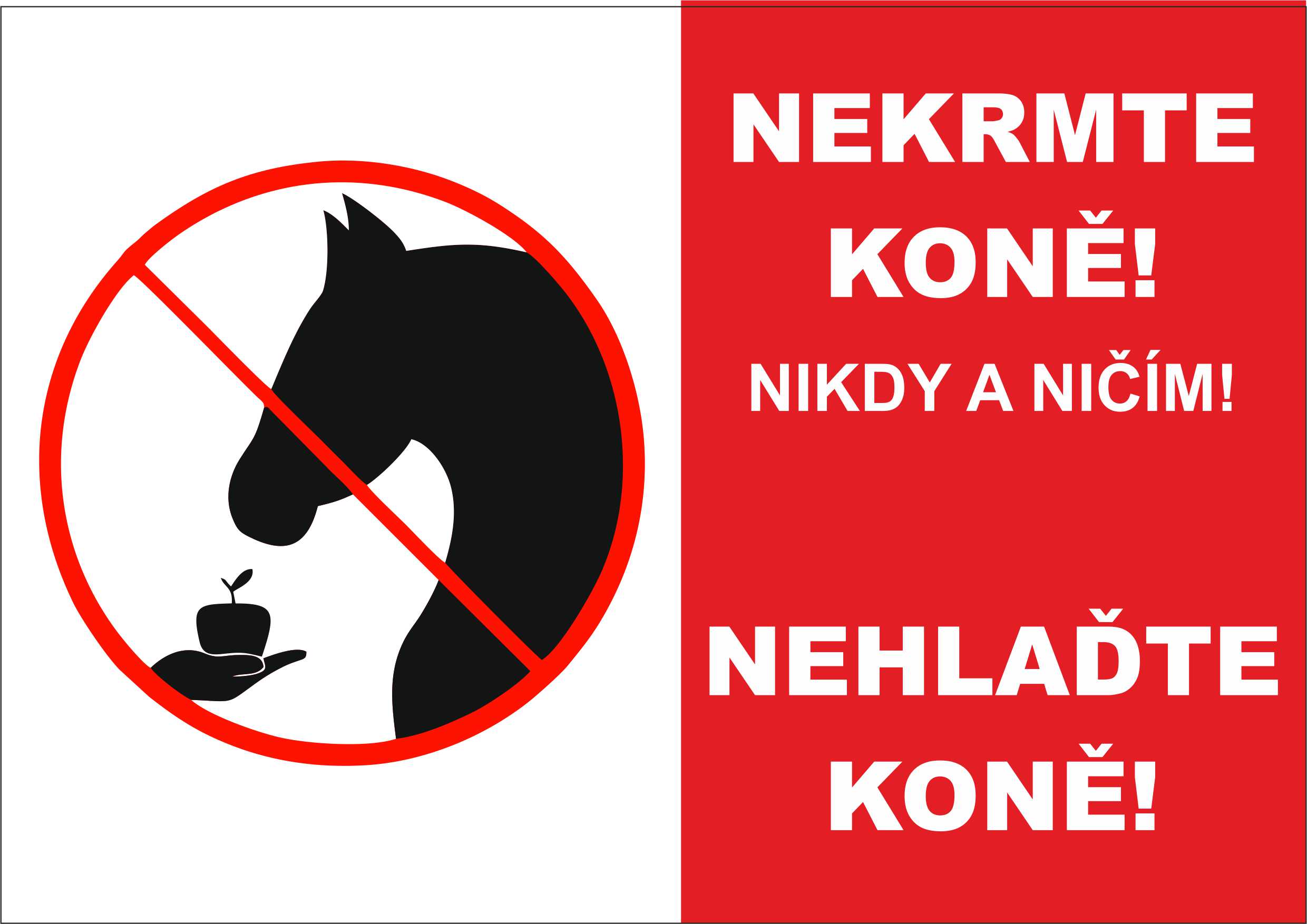 Cedulka - nekrmte koně